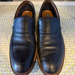 Classic Black Leather Slip-On Loafers